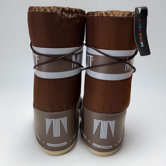MOON BOOT NWT Icon Nylon Boots in Brown Size 7-8.5 - Picture 9 of 16